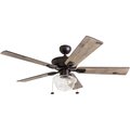 Prominence Home Abner, 52 in. Indoor/Outdoor Ceiling Fan with Light, Bronze 80091-40